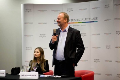 Ewelina Nawara, dyrektor Media-Pro Polskie Media Profesjonalne i Mirosław Bajor, dyrektor programowy cyklu KONFERENCJE SPECJALISTYCZNE