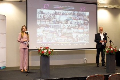 Ewelina Nawara, dyrektor wydawnictwa Media-Pro Polskie Media Profesjonalne i Mirosław Bajor, dyrektor programowy cyklu KONFERENCJE SPECJALISTYCZNE