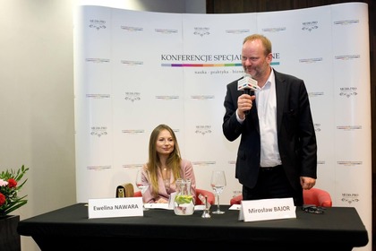 Ewelina Nawara, dyrektor wydawnictwa Media-Pro Polskie Media Profesjonalne i Mirosław Bajor, dyrektor programowy cyklu KONFERENCJE SPECJALISTYCZNE