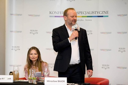 Ewelina Nawara, dyrektor wydawnictwa Media-Pro Polskie Media Profesjonalne i Mirosław Bajor, dyrektor programowy cyklu KONFERENCJE SPECJALISTYCZNE