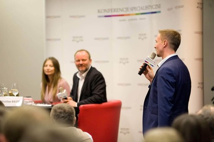 Ewelina Nawara, dyrektor wydawnictwa Media-Pro Polskie Media Profesjonalne i Mirosław Bajor, dyrektor programowy cyklu KONFERENCJE SPECJALISTYCZNE i 