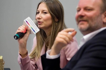 Ewelina Nawara, dyrektor wydawnictwa Media-Pro Polskie Media Profesjonalne i Mirosław Bajor, dyrektor programowy cyklu KONFERENCJE SPECJALISTYCZNE