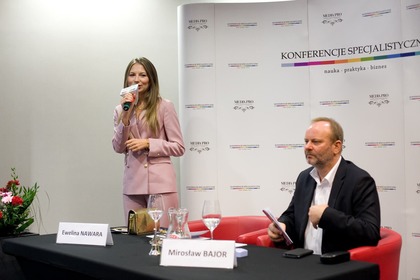 Ewelina Nawara, dyrektor wydawnictwa Media-Pro Polskie Media Profesjonalne i Mirosław Bajor, dyrektor programowy cyklu KONFERENCJE SPECJALISTYCZNE