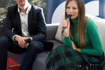 Łukasz Gryga, dyrektor Wydziału Miejskiego Inżyniera Ruchu, Urząd Miasta Krakowa i Ewelina Nawara, dyrektor Media-Pro Polskie Media Profesjonalne