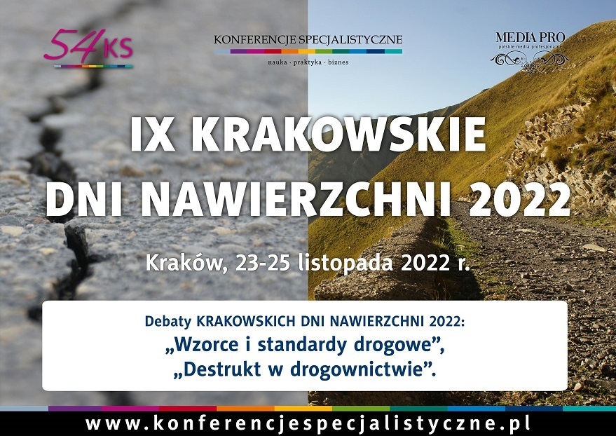 IX KRAKOWSKIE DNI NAWIERZCHNI 2022